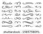 calligraphy flourish.... | Shutterstock .eps vector #1585758091