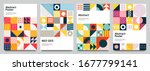 color neo geo poster. modern... | Shutterstock .eps vector #1677799141