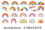 Cartoon Rainbow. Colourful...
