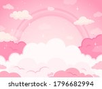 pink fairytale sky background... | Shutterstock .eps vector #1796682994