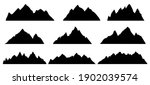 mountain silhouette. rocky... | Shutterstock .eps vector #1902039574