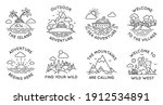 adventure line badges. outdoor... | Shutterstock .eps vector #1912534891