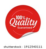 quality guaranteed red round... | Shutterstock .eps vector #1912540111