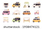 street kiosks. fast food trucks ... | Shutterstock .eps vector #1938474121