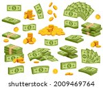 cartoon banknotes and coins.... | Shutterstock .eps vector #2009469764