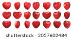 valentines day love symbol  3d... | Shutterstock .eps vector #2057602484