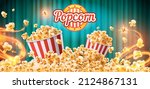 Crunchy Popcorn Snack Ad Poster ...