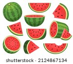 cartoon fresh green open... | Shutterstock .eps vector #2124867134