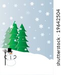 snowmen with the christmas... | Shutterstock . vector #19642504