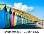 View Of Colorful Beach Huts ...