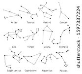 twelve signs of the zodiac.... | Shutterstock .eps vector #1597337224