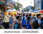 Small photo of Chiang Mai Thailand - 28 May 2016: Foreign Tourists Exploring Chiang Mai Walking Street Market