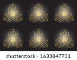 colorful snowflakes raster... | Shutterstock . vector #1633847731