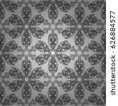seamless pattern on gray... | Shutterstock . vector #626884577