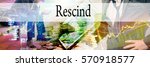Small photo of Rescind - Hand writing word to represent the meaning of financial word as concept. A word Rescind is a part of Investment&Wealth management in stock photo.