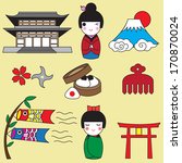 Japanese Icon Illustration Set