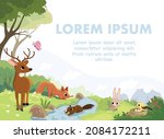 cartoon vector animals. forest... | Shutterstock .eps vector #2084172211