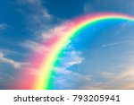 Rainbow and sky background