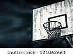 Small photo of Auf diesem schwarz und weiA?A?? Bild ist ein dreckiger Street-Basketballkorb zusehen. In this black and white image is to get to see a dirty street basketball basket .