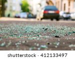 Shards Of Car Glass On The...