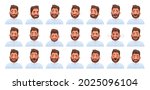 set of different emotions of a... | Shutterstock .eps vector #2025096104