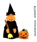 witch and pumpkin | Shutterstock . vector #6344578
