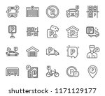 Parking Line Icons. Set Of...