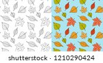 autumn maple leaf seamless... | Shutterstock .eps vector #1210290424