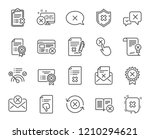 reject or cancel line icons.... | Shutterstock .eps vector #1210294621