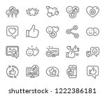 social media line icons. set  ... | Shutterstock .eps vector #1222386181