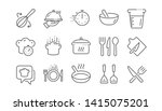 cooking line icons. boiling...