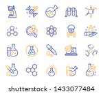 chemistry lab line icons.... | Shutterstock .eps vector #1433077484