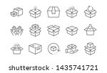 box line icons. package ... | Shutterstock .eps vector #1435741721
