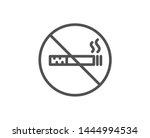 No Smoking Line Icon. Stop...