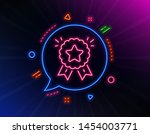 ranking star line icon. neon... | Shutterstock .eps vector #1454003771