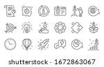 startup line icons. launch... | Shutterstock . vector #1672863067