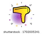 hairdryer sign icon. halftone... | Shutterstock . vector #1702035241