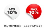 save 10 percent off. round... | Shutterstock .eps vector #1884424114
