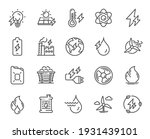 energy types line icons. coal... | Shutterstock .eps vector #1931439101