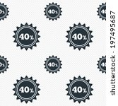 40 percent discount sign icon.... | Shutterstock . vector #197495687