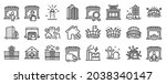 Set Of Buildings Icons  Such As ...