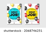 great job text. flyer posters... | Shutterstock .eps vector #2068746251