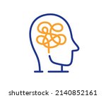 stress line icon. confused mind ... | Shutterstock .eps vector #2140852161