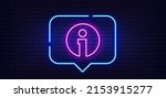 neon light speech bubble. info... | Shutterstock .eps vector #2153915277