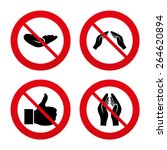 no  ban or stop signs. hand... | Shutterstock .eps vector #264620894