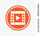 video sign icon. video frame... | Shutterstock .eps vector #485610664