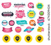 sale shopping banners. sale... | Shutterstock .eps vector #674309434