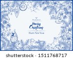 merry christmas and happy new... | Shutterstock .eps vector #1511768717
