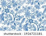 fantasy flowers in retro ... | Shutterstock .eps vector #1926721181