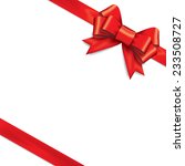red gift bows with ribbons.... | Shutterstock .eps vector #233508727